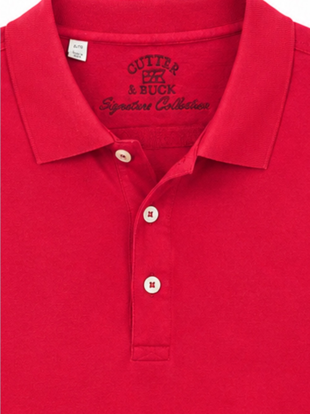 Cutter & Buck Men's Raspberry Red Polo - Picture 2 of 3